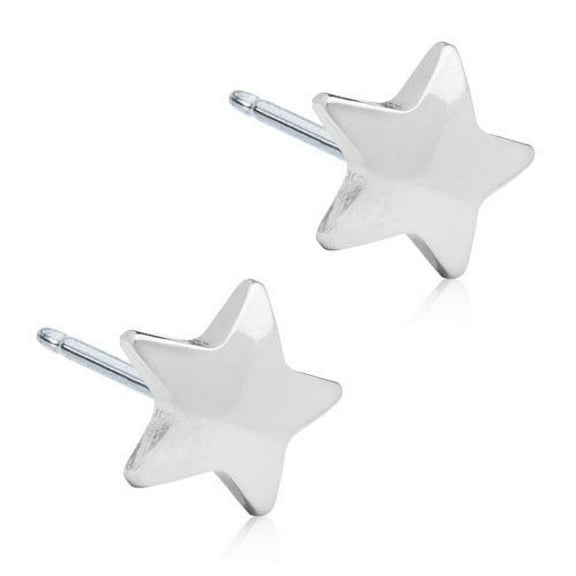 Blomdahl | Hypoallergenic | Silver Titanium Star Stud Earrings | Best Choice For Sensitive Ears