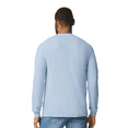 thumbnail image 3 of Wire Delight Men’s Crewneck Long Sleeve Tee, Durable Cotton Classic Fit T-shirts, Light Blue, XL, 3 of 5