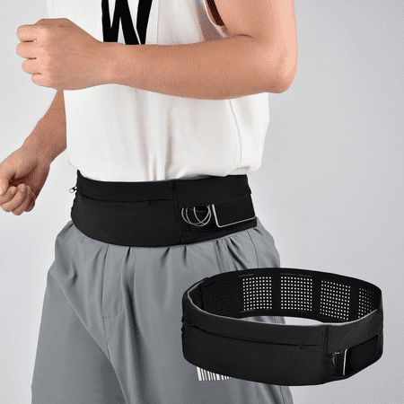 Insulin Pump Belt with Mesh Pouches Easy Viewing, Breathable Insulin Pump Holder with Adjustable Waist Band, No-Buckle Diabetic Pump Sleeping/Running Belt for Men/Women(L: 32" - 46")
