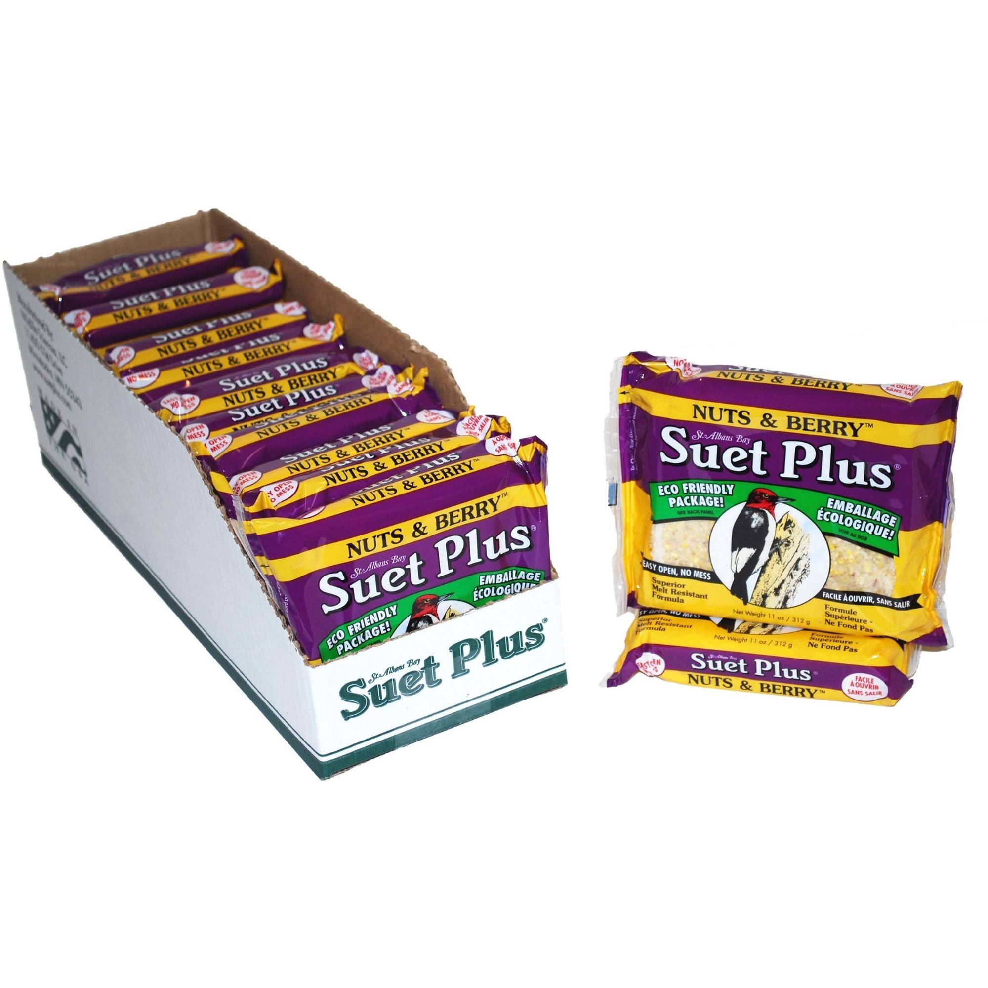 Suet Plus 202 11 oz Suet Plus Nuts and Berry Cake, 12Count