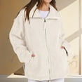 thumbnail image 2 of Vinsonshop Sherpa Jacket Women Fleece Zip Up Women Teddy Coat for Women Plush Jackets for Women Warm Jackets for Women Fleece Tops for Women Teddy Jacket Women White M, 2 of 8