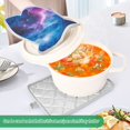 thumbnail image 3 of Yayeee Pot Holders Kitchen Heat Resistant with Pocket 7"x9.8" Cotton Oven Cooking Hot Pads, Galaxy Pattern, 3 of 7