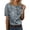 Silver, variant on Casual Short Sleeve T Shirt With Sparkling Sequin Design Loose Fit Comfortable Round Neck Tee For Everyday Wear