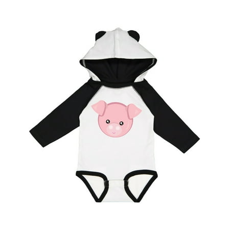 

Inktastic Cute Pig Little Pig Piggy Pink Pig Gift Baby Boy or Baby Girl Long Sleeve Bodysuit