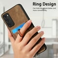 thumbnail image 4 of Wallet Case for Samsung Galaxy S20 FE with Detachable Card Holder, Rotation Ring Stand Case, Magnetic Vintage PU Leather Cover Compatible with MagSafe Shockproof Case for Galaxy S20 FE, Brown, 4 of 10