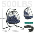 Dextrus Hanging Egg Chair Swing Chair with Stand Double Egg Chair 2