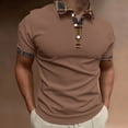 thumbnail image 2 of Ketyyh-chn99 Men's Polo Shirts Adult Male Plain Short Sleeves Summer Casual T Shirt Coffee,3XL, 2 of 4