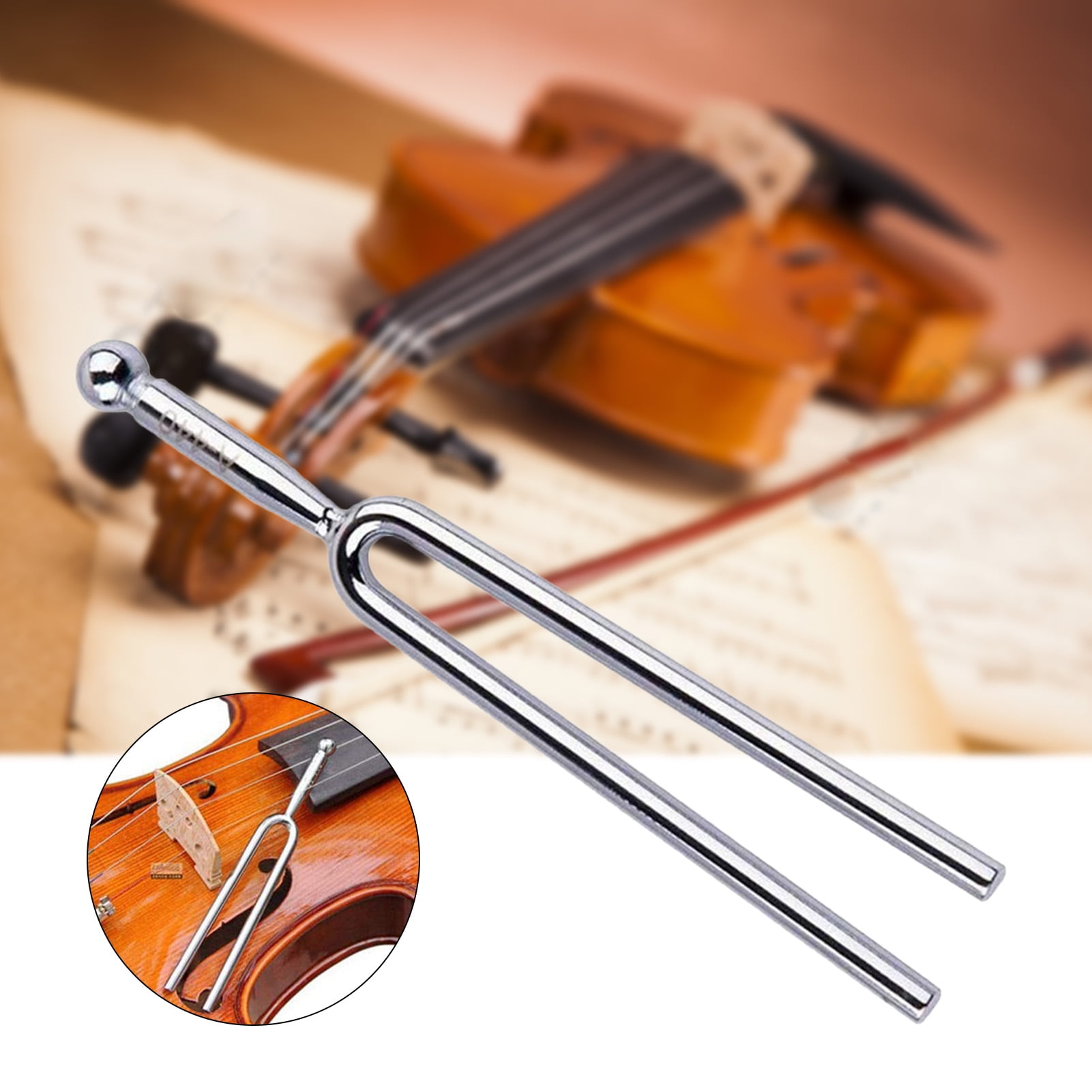 Tuning Fork, A440Hz Tuning Fork - Standard A 440 Hz Violin Guitar Instrument Soft Shell Case and Cleaning Cloth - Walmart.com