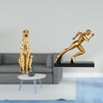 thumbnail image 2 of Figura de corredor, estatua abstracta, escultura de resina, adorno de escritorio, estatua coleccionable, ideal para sala de estar, oficina, d, 2 of 8