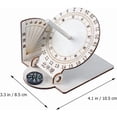 thumbnail image 3 of LANFENG Clocks 2pcs Sundial Wooden Scientific Models Sundial Desktop Ornaments, 3 of 9
