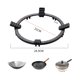 thumbnail image 3 of Soporte antideslizante para cocina de gas - Estante resistente de acero inoxidable para woks y sartenes, resistente a altas temperaturas, compatible universal para cocinas de gas, paquete de 2, 3 of 6