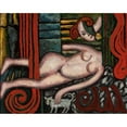 thumbnail image 2 of Tytus Czyżewski 18x15 Black Ornate Wood Framed Double Matted Museum Art Print Titled - Still Life with a Figure of a Saint XVIII (1920), 2 of 5