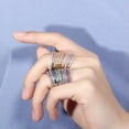 thumbnail image 5 of Rose Gold Plated Cubic Zirconia CZ Engagement Costume Band Stackable Finger Ring, 5 of 9