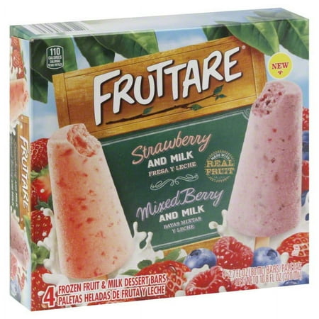 Unilever Fruttare Frozen Fruit & Milk Dessert Bars, 4 ea