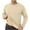 42# Beige, variant on Mens Crewneck Thermal Shirts Sherpa Lined Sweatshirts Winter Warm Soft Fleece Long Sleeve Thick Pullover Tops Yellow M
