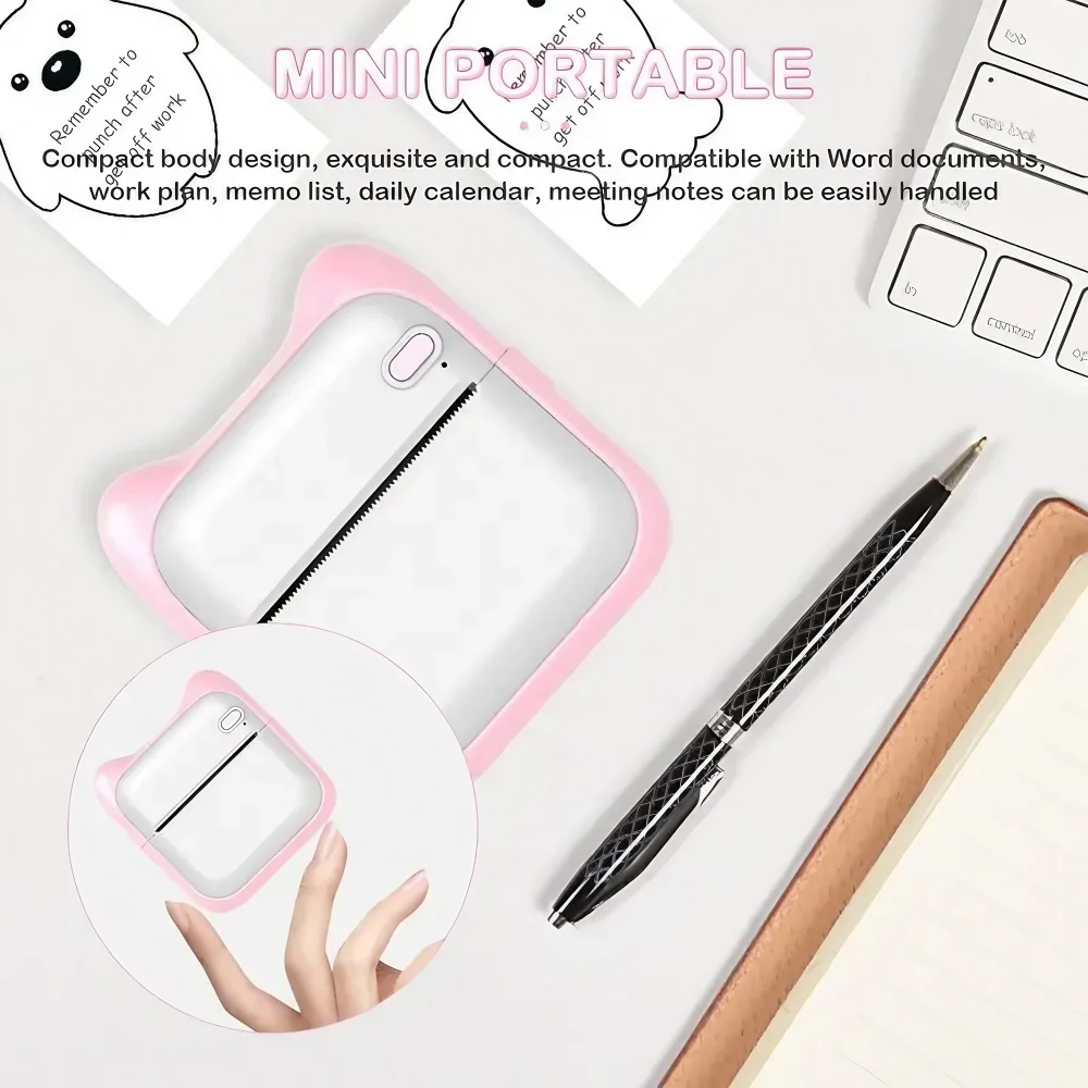 Mini Photo Printer - Portable Thermal Photo Printer for Notes and Image Memos - Compact and Lightweight Design - Easy to Use and Great for Printing - Perfect for Personal Use, Scrapbooking