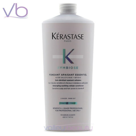 Kerastase Symbiose Fondant Apaisant Essentiel | Soothing Conditioner for Sensitive Scalps Prone to Dandruff, 1000ml
