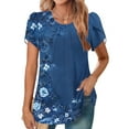 thumbnail image 2 of Young Womens Tops Trendy Summer Womens 3/4 Sleeve Tops Casual Fall Blouses For Women Dressy Casual Sexy T Shirts For Women Cotton Pack, 2 of 6