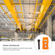 LOLIPPYY Durable Crane Controller, Lifter Up-Down Button, Orange for Crane 2Pcs
