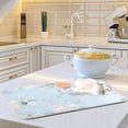 thumbnail image 6 of Floral Element Kitchen Dish Drying Mat, 16'' x 18'' Super Absorbent Dish Drying Mat for Kitchen, Sink, Dining Table, 6 of 7