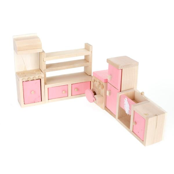 De Muebles De Para Casa De De De Muebles Para De Muebles En Miniatura Para Color de madera + rosa CUTICAT Sala de casa de muñecas Minaiture