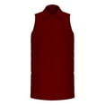 thumbnail image 5 of Women Long Vest Solid Sleeveless Hoodless Winter Puffer Vest XL, 5 of 7