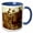 Blue/White, variant on 3drose, Edwardian Family Loading into Early Automobile Circa 1905, 11oz Two-tone Green Mug