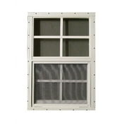 Shed Window 12 x 18 White Flush Safety Tempered Glass Small Playhouse, Coop