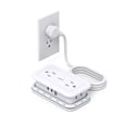 thumbnail image 1 of Cable Power Strip Addtam de 4 salidas, 3 USB (2 USB C) de 4 pies, blanco, 1 of 7