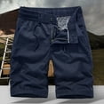 thumbnail image 2 of Turilly Men's Summer Shorts Shorts Casual PolyesterSummer Solid Color Casual Shorts Athletic Shorts Cargo Shorts 2XL, 2 of 4