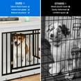 thumbnail image 4 of Dextrus 2-in-1 Large Dog Crate Furniture, 38.2" L Iron-Wood Indoor Dog Cage With Waterproof Top, Safety Corners,Steel Lock,for Large Dogs up to 60 lb,White,38.2"L x 24"W x 26.8"H, 4 of 9