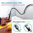 thumbnail image 3 of LAICAIW Kitchen Faucet Pull Down Sprayer Replacement Part Faucet Spray Head Nozzle 3-Function Brushed Nickel(NOT Compatible with Moen, Kohler), 3 of 7