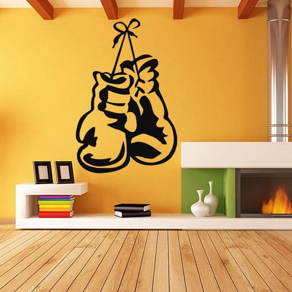 Wall Stickers Sport Vinyl Sticker Boxing Gloves Boy Nursery Wall Decals Art Punching Mitt Waterproof Removable 42x63cm
