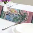 thumbnail image 4 of Yayeee Table Runner 70 inches Long Home Kitchen Dinning Party Decoration, Green Window Sea, 4 of 7