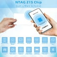 thumbnail image 3 of 200pcs NFC Cards, Rewritable NTAG215 NFC Tags Programmable NFC Tags White Blank PVC Cards, 504 Bytes Memory NFC Business Card Chip for NFC Enabled Devices Phone Calls Automatically Commands, 3 of 7
