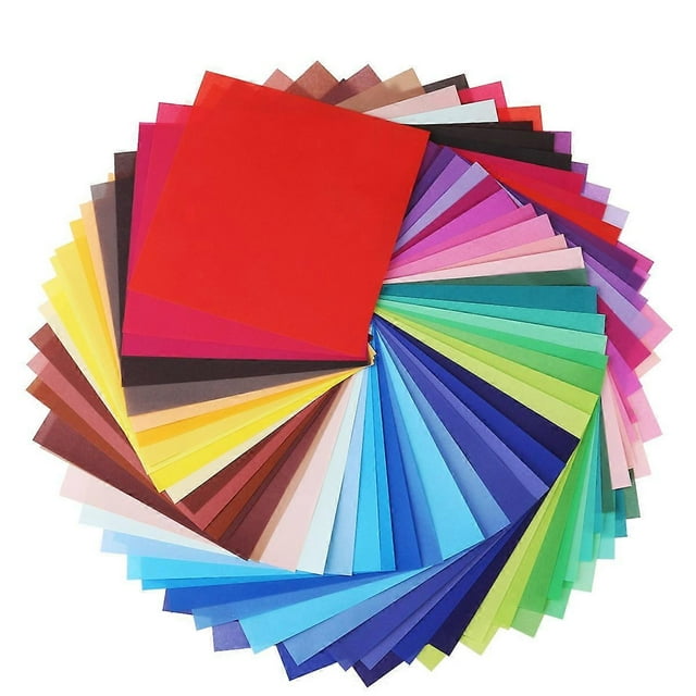 50 Sheets Vivid Colors Single Sided Origami Paper Square Sheet for Arts and Crafts Projects 17 * 17cm