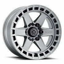 ICON ALLOYS RAIDER TITANIUM - 17 X 8.5 / 6 X 5.5 / 0 MM / 4.75" BS Fits select: 2007-2023 CHEVROLET SILVERADO, 1995-2023 TOYOTA TACOMA