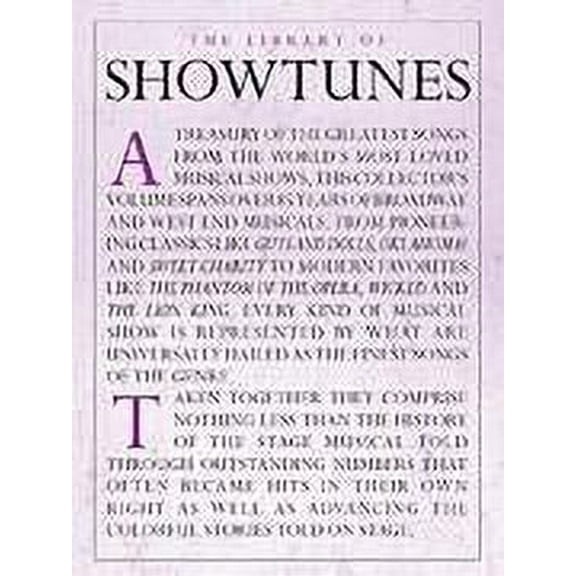 The Library of Showtunes-Piano/Vocal/Guitar
