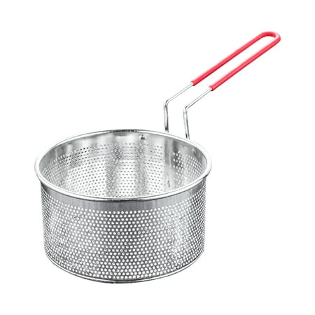 

Ekeka Clearance ! With Long Handle Universal Stainless Steel For Pot Round Food Strainer Basket