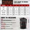 thumbnail image 3 of Milwaukee Leather Men's Drifter Black Collarless Buffalo Leather Motorcycle Vest - LKM3792 5X-Large, 3 of 6
