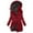Red, variant on JURANMO Winter Coat for Women Slim Down Jacket Fleece Lined Warm Hood Quiled Jackets Solid Color Mid-length Quiled Jacket with Pockets Lightning Deals Red XXL