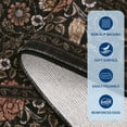 thumbnail image 5 of Garvee 5'x7' Vintage Floral Area Rug Washable Botanical Carpet, Non Slip Boho Indoor Rug for Living Room Bedroom Home Office, Brown, 5 of 7