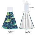 thumbnail image 3 of Yayeee Kitchen Hanging Hand Towels Set of 2 with Loop Bathroom Absorbent Tie Towel, Sharks Pattern, 3 of 7