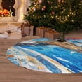 thumbnail image 6 of Sikiie Greek Island Windmills Painting 30-48 inches {designName} Print Christmas Tree Skirt Snowman Xmas Tree Skirt with Edge Christmas Decorations for Holiday Party-30", 6 of 7