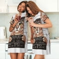 thumbnail image 4 of Balery Cat Holding Mugshot Sign Camisón de manga corta con cuello redondo para mujer, cómodo y elegante., 4 of 6