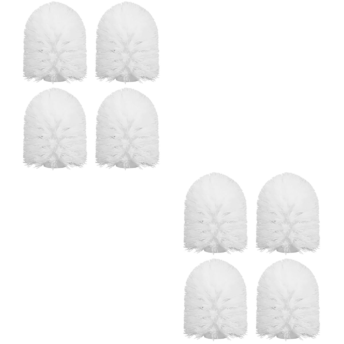 FUEENIRVA 8-Piece Plastic Toilet Brush Set with Sturdy Bristles for Efficient and Easy Bathroom Cleaning