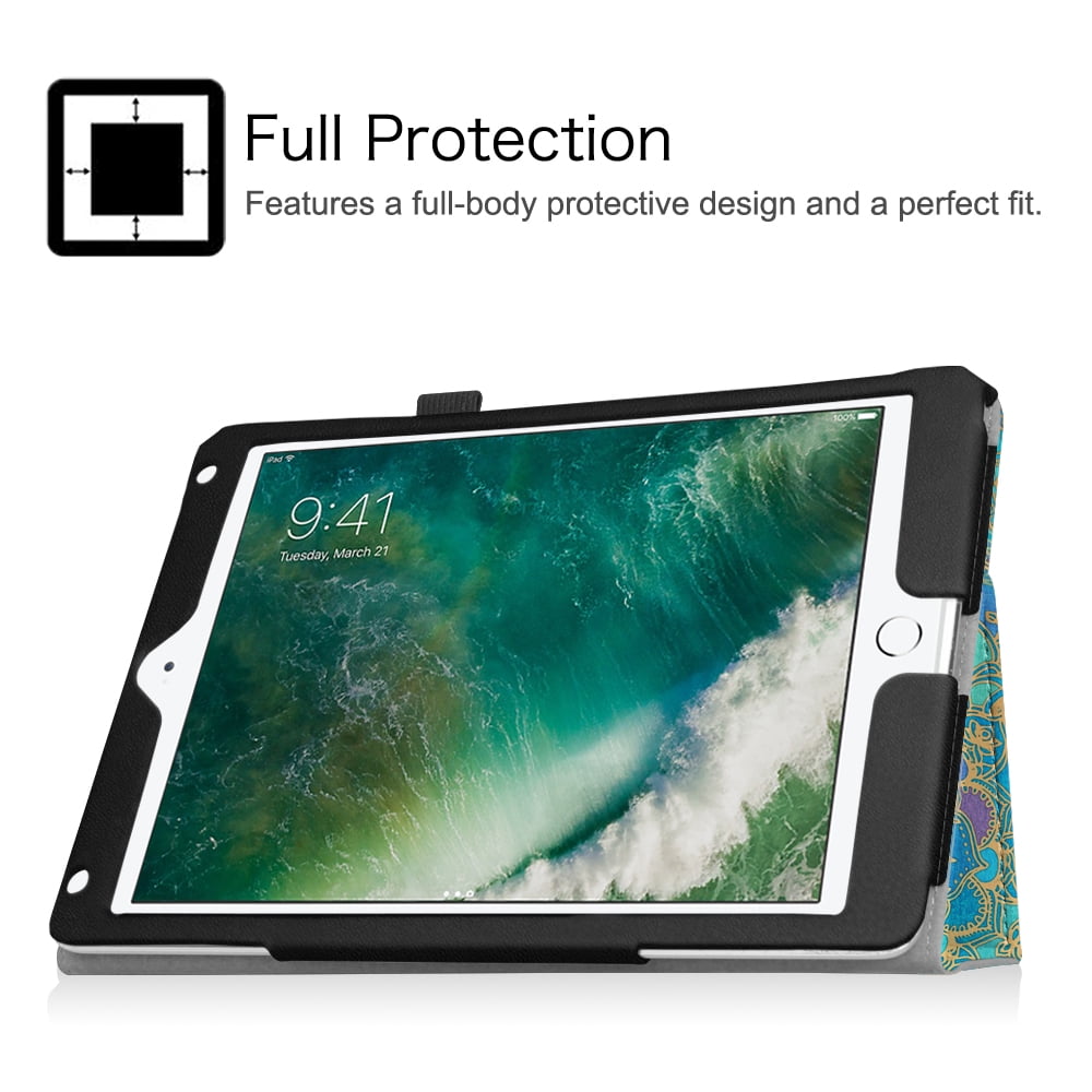 FINTIE Coque Compatible avec iPad 6ème/5ème Génération (2018/2017) et iPad  Air 2/Air 1 9.7 Pouces - [Rangement de Pencil] Housse Arrière Transparente  Claire Etui Antichoc, Marbre Océan : : Informatique