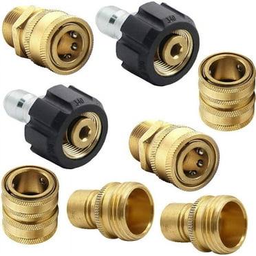 Pressure Washer Adapter Set, Quick Disconnect Kit, M22 Swivel to 3/8'' Quick Connect, 3/4" to Quick Release