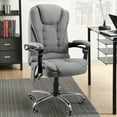 thumbnail image 2 of YODOLLA Ergonomic Reclining Office Chair Adjustable Height Computer Chair Big and Tall Executive Swivel Fabric Chair for Office, Home，Gray, 2 of 9