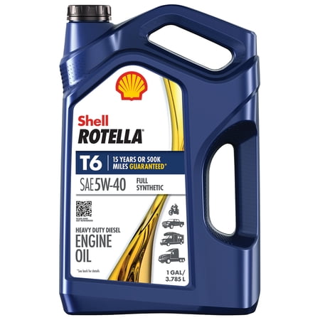 Shell Rotella T6 Full Synthetic 5W-40 Diesel Engine Oil  1 Gallon